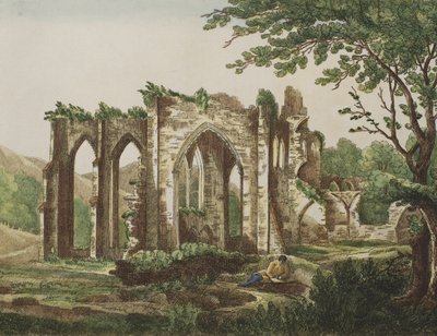 弗内斯修道院，兰开夏郡，1810年（彩色雕刻） 作者 英语学校