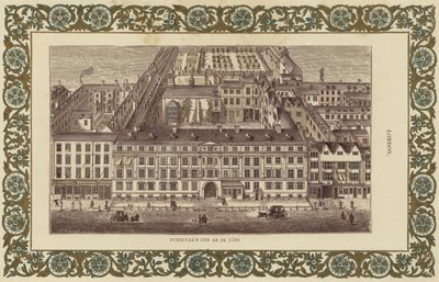 Furnivals Inn酒店于1750年（彩色雕刻） 作者 英语学校