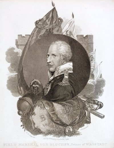 Gebhard von Blucher, Prussian Field Marshal (engraving) 作者 英语学校