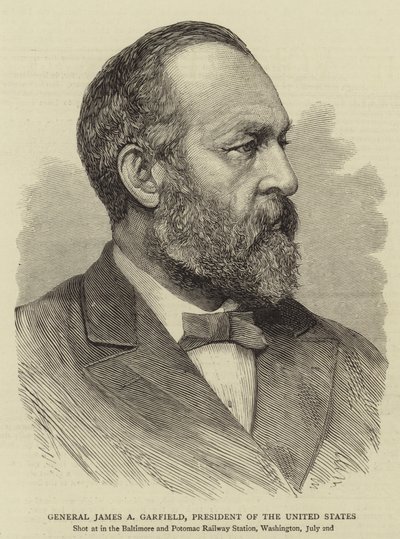 General James A Garfield, President of the United States (engraving) 作者 英语学校