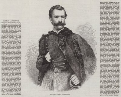 Marian Langiewicz将军（雕刻）。 作者 英语学校