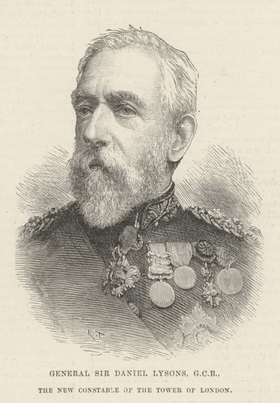 Daniel Lysons 将军，GCB，伦敦塔的新警官（雕刻） 作者 英语学校