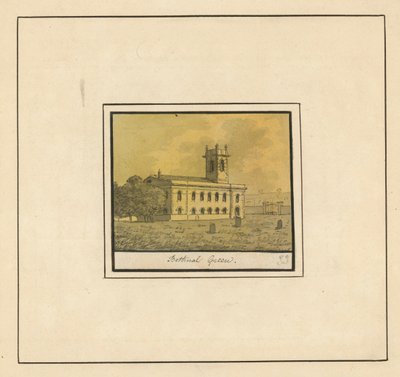 Bethnal Green教堂的一般视图（墨水在纸上） 作者 英语学校