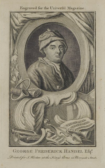 乔治弗里德里克亨德尔，为环球杂志，1760年刻 作者 英语学校
