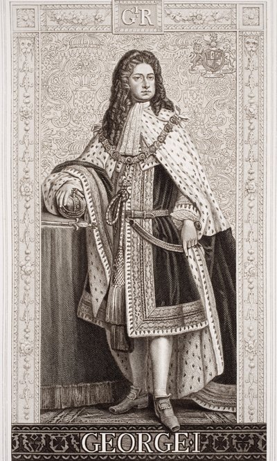 乔治一世（1660-1727）来自“英国和苏格兰历史插图”第二卷 作者 英语学校