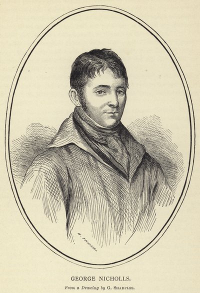 George Nicholls，来自G Sharples的绘画 作者 英语学校