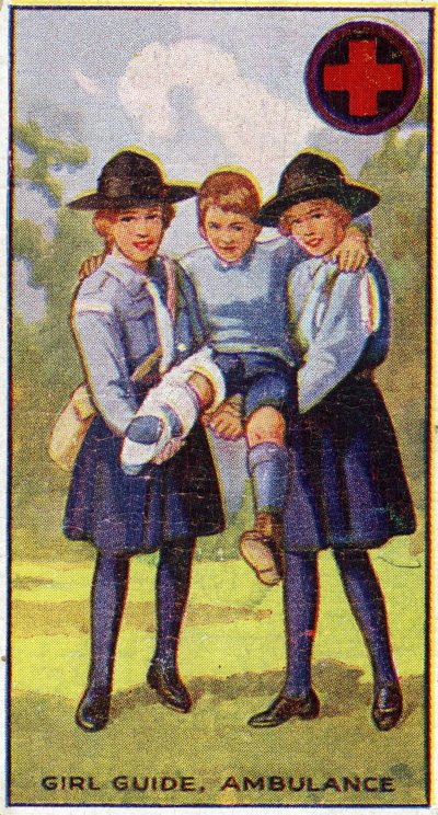 女孩指南救护车徽章，1923年 作者 英语学校