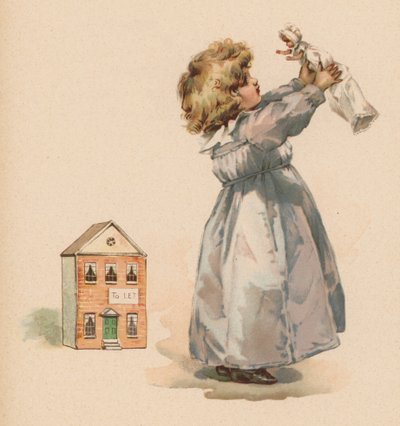 带着洋娃娃的女孩(chromolitho) 作者 英语学校