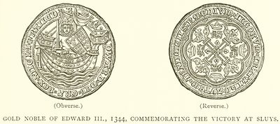 爱德华三世的金贵族，1344年，纪念在Sluys的胜利 作者 英语学校