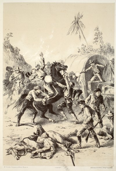 布什游骑兵袭击的金牌护送，大卫布莱尔，麦格雷迪，汤姆森和尼文的“澳大利亚历史”，1879年 作者 英语学校