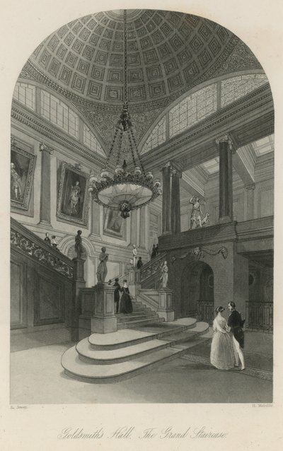 Goldsmiths Hall，Grand Staircase 作者 英语学校