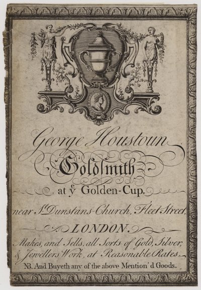 金匠和银匠，George Houstoun，交易卡 作者 英语学校