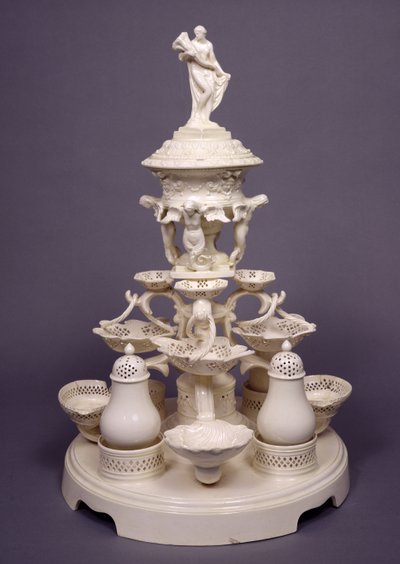 Grand Plat de Menage 或餐桌中心，Leeds Pottery，c.1780（奶油制品） 作者 英语学校
