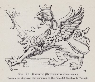 格里芬，十六世纪（石版画） 作者 英语学校