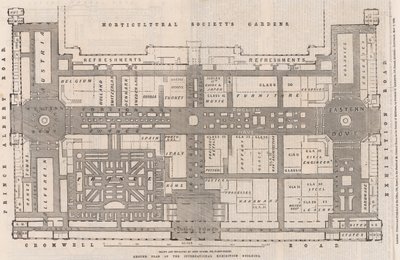 国际展览大楼的平面图 作者 英语学校