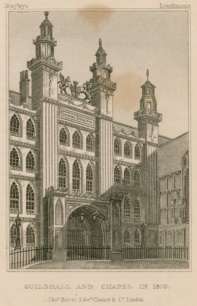 1810年伦敦市政厅和教堂 作者 英语学校