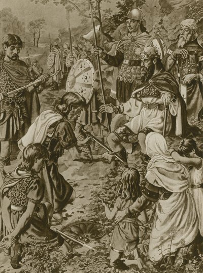 Guthrums提交给阿尔弗雷德大帝（凹版） 作者 英语学校