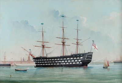 HMS胜利朴茨茅斯港，1860年 作者 英语学校