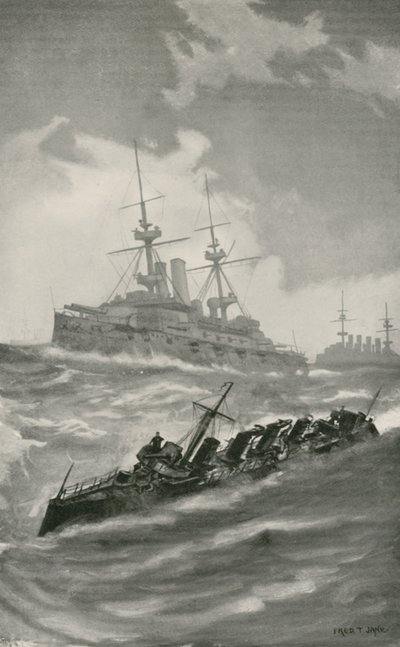 HMS Mars，Terrible和Dragon Cruising in English Channel 作者 英语学校