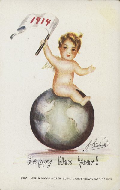 新年快乐卡，1914年 作者 英语学校