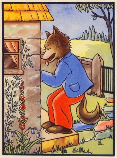 他来到小屋（彩色石版画） 作者 英语学校