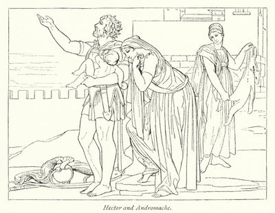 Hector and Andromache (石版画) 作者 英语学校