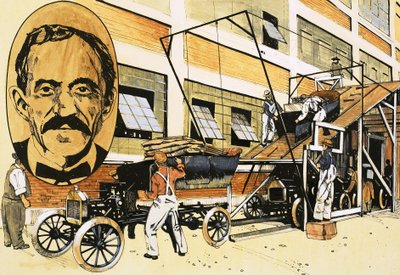 亨利福特和他1908年的第一条生产线 作者 英语学校