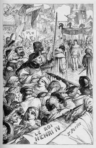 亨利四世（Henry IV）--《威廉-莎士比亚作品全集》中的插图，1866年--该版本的插图和一般形式借鉴了伦敦出版的卡塞尔的《莎士比亚插图》。 作者 英语学校