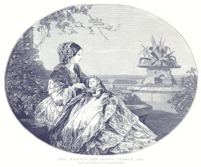 女王陛下和亚瑟王子，1850年 作者 英语学校