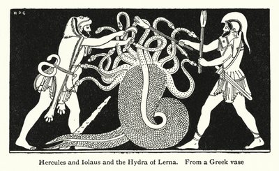 Hercules and Iolaus and the Hydra of Lerna (litho) 作者 英语学校