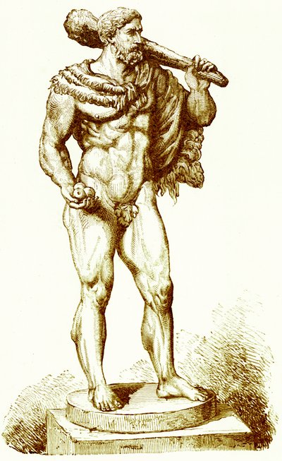 赫拉克勒斯，维克多·杜瑞的罗马历史插图，1884年出版（数字增强图像） 作者 英语学校