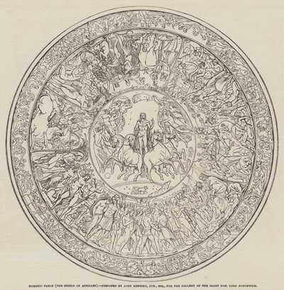 荷马桌，阿喀琉斯之盾，由约翰·亨宁设计，少年，绅士（雕刻） 作者 英语学校