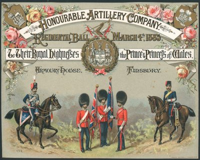 尊贵的炮兵公司，团球，1885年3月4日 作者 英语学校