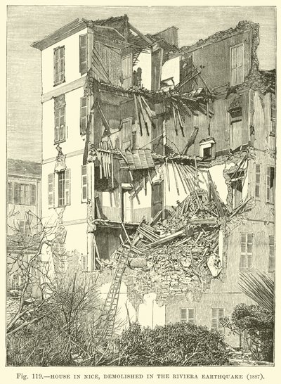 尼斯的房子，于1887年在里维埃拉地震中被拆毁 作者 英语学校