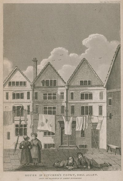 House of Pitchers Court，Bell Alley，曾经是Robert Bloomfield的住所 作者 英语学校