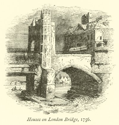 伦敦桥上的房子，1756年 作者 英语学校