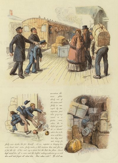 Jacky Marlinspike 如何及时回家吃圣诞布丁（彩色石版画） 作者 英语学校