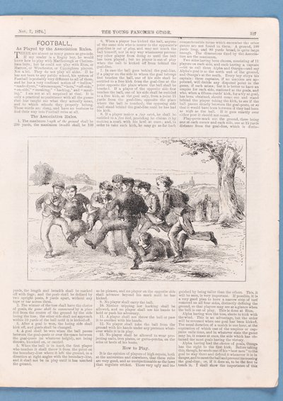 如何按照协会规则踢足球，1874年年轻鸽友指南中的文章（另见315146） 作者 英语学校