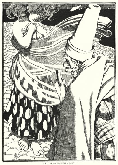 我在海边遇见一位女士（版画） 作者 英语学校