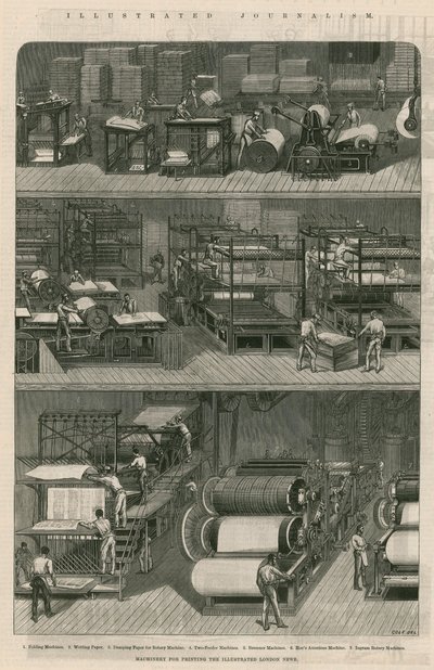 插图新闻：印刷插图伦敦新闻的机器 作者 英语学校