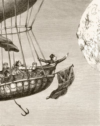 乔治·克鲁克汉克（George Cruikshank）的插图，作品“The Monstre Balloon”，来自&39;Ingoldsby Legends或Mirth and Marvels&39;，由Thomas Ingoldsby撰写，于1865年出版 作者 英语学校