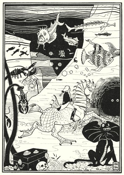 蒙乔生男爵历险记》插图（雕刻）。 作者 英语学校