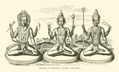 Brahma，Vishnu和Siva的图像 作者 英语学校