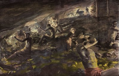德兰士瓦金矿（彩色石版画） 作者 英语学校