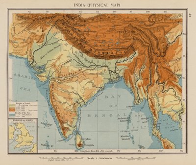 印度自然地理地图（彩色石印版） 作者 英语学校
