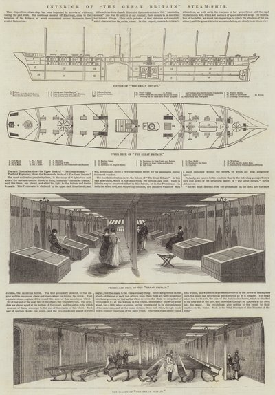 Interior of "The Great Britain" Steam-Ship (engraving) 作者 英语学校