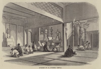 日本寺庙内部（雕刻） 作者 英语学校