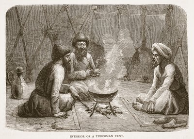 Turcoman帐篷的内部，从卡塞尔斯的例证说明了英国的历史 作者 英语学校
