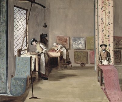 壁纸工厂内部（布面油画） 作者 English School