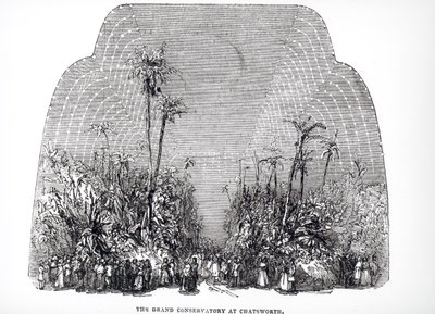 1843年查茨沃思的伟大音乐学院的内部 作者 英语学校
